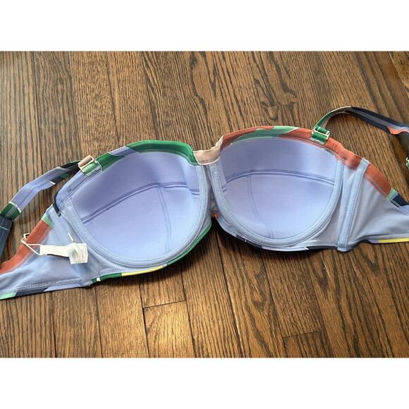 Artesands L'Avana Multi Botticelli Bandeau Bikini Top Size 10 Underwire NWT - Picture 8 of 13